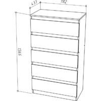 Комод НК-Мебель Stern Т-8 5-я 72676244 (16 мм, белый) - Превью изображения №5 — Интернет-магазин Time-Shop