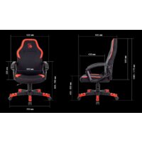 Игровое (геймерское) кресло A4Tech Bloody GC-190 (черный/красный) - Превью изображения №5 — Интернет-магазин Time-Shop