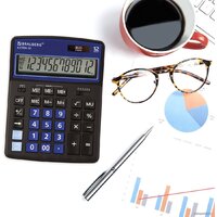 Бухгалтерский калькулятор BRAUBERG Extra 12-BKBU 250472 (черный/синий) - Превью изображения №9 — Интернет-магазин Time-Shop