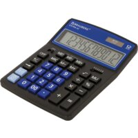 Бухгалтерский калькулятор BRAUBERG Extra 12-BKBU 250472 (черный/синий) - Превью изображения №3 — Интернет-магазин Time-Shop
