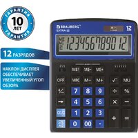 Бухгалтерский калькулятор BRAUBERG Extra 12-BKBU 250472 (черный/синий) - Превью изображения №8 — Интернет-магазин Time-Shop