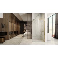 Душевая стенка Rea Aero 100 (золотой/прозрачное стекло) - Превью изображения №3 — Интернет-магазин Time-Shop