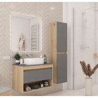  Teymi Тумба под умывальник Ritta 75 T60525 (дуб эврика/графит матовый) - Превью изображения №3 — Интернет-магазин Time-Shop