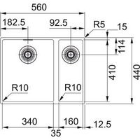 Кухонная мойка Franke Sirius SID 160-34-16 125.0331.037 (черный карбон) - Превью изображения №3 — Интернет-магазин Time-Shop