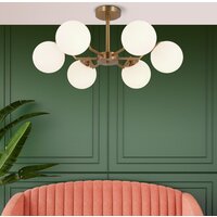 Люстра средней высоты Евросвет 70154/6 (латунь) - Превью изображения №5 — Интернет-магазин Time-Shop