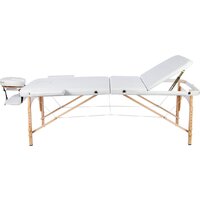 Массажный стол Atlas Sport 60 см складной 3-с деревянный (белый) - Превью изображения №2 — Интернет-магазин Time-Shop