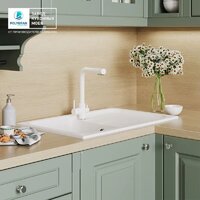 Кухонная мойка Polygran Alto 780 (белый хлопок) - Превью изображения №9 — Интернет-магазин Time-Shop