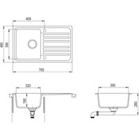 Кухонная мойка Aquasanita Notus SQ101AW (silica 111) - Превью изображения №2 — Интернет-магазин Time-Shop