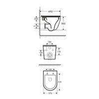 Унитаз подвесной White Wave Meridian Tornado Flush (белый глянец) - Превью изображения №8 — Интернет-магазин Time-Shop