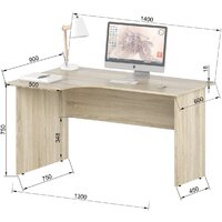 Стол Славянская столица С-1-14Л (дуб сонома) - Превью изображения №2 — Интернет-магазин Time-Shop