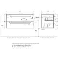  Cezares Тумба под умывальник ECO-CER-N-1000-2C-SO-BL-R - Превью изображения №10 — Интернет-магазин Time-Shop