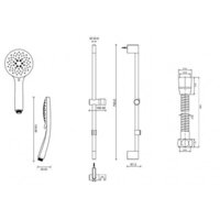 Душевой гарнитур  Jacob Delafon Salute E32907-CP - Превью изображения №3 — Интернет-магазин Time-Shop