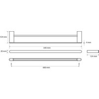 Аксессуары для ванной и туалета Bemeta Organic 167104050 (600мм, черный матовый) - Превью изображения №2 — Интернет-магазин Time-Shop