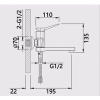 Смеситель Vieir V423531-F - Превью изображения №2 — Интернет-магазин Time-Shop