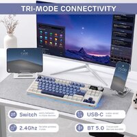 Клавиатура Royal Kludge S85 Horizon Blue (RK Beige) - Превью изображения №3 — Интернет-магазин Time-Shop