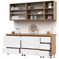 Готовая кухня Стендмебель Хелен 2.0 (белый/дуб крафт золотой) - Превью изображения №2 — Интернет-магазин Time-Shop