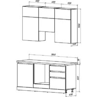 Готовая кухня ВерсоМебель Эко Премиум 1.8 (белый фасадный/ст. дуб вотан) - Превью изображения №8 — Интернет-магазин Time-Shop