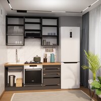 Готовая кухня ВерсоМебель Эко Премиум 1.8 (белый фасадный/ст. дуб вотан) - Превью изображения №6 — Интернет-магазин Time-Shop