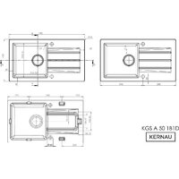 Кухонная мойка Kernau KGS A 50 1B1D Graphite - Превью изображения №2 — Интернет-магазин Time-Shop