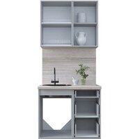 Готовая кухня Интерлиния Тренд 0.9Б (пепел/пепел/опал светлый) - Превью изображения №2 — Интернет-магазин Time-Shop