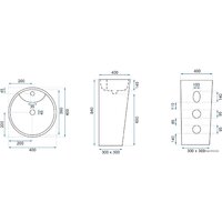 Умывальник Rea Blanka (натуральный камень) - Превью изображения №5 — Интернет-магазин Time-Shop