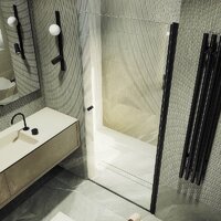 Душевая дверь MaybahGlass 198x60 MGD-797-6 (прозрачное стекло/черный) - Превью изображения №6 — Интернет-магазин Time-Shop