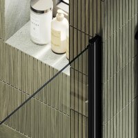 Душевая дверь MaybahGlass 198x60 MGD-797-6 (прозрачное стекло/черный) - Превью изображения №2 — Интернет-магазин Time-Shop