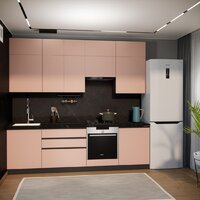 Готовая кухня ВерсоМебель Эко Премиум 2.6 (пудровый/ст. тунис) - Превью изображения №7 — Интернет-магазин Time-Shop