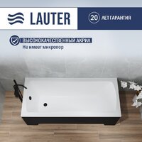 Ванна Lauter Bianca 140 21207140 (с ножками, черным подголов.,черным лиц. и торц.экраном) - Превью изображения №3 — Интернет-магазин Time-Shop