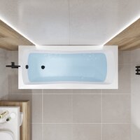 Ванна Lauter Bianca 140 21207140 (с ножками, черным подголов.,черным лиц. и торц.экраном) - Превью изображения №22 — Интернет-магазин Time-Shop