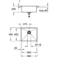 Кухонная мойка Grohe K700 60-S 55/45 1.0 31726SD0 - Превью изображения №2 — Интернет-магазин Time-Shop