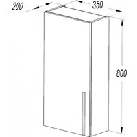  Акватон Шкаф-полупенал для ванной Амели 1A268403AEFI0 - Превью изображения №3 — Интернет-магазин Time-Shop