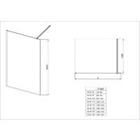 Душевая стенка Aquatek Walk in с держателем 120x200 AQ.WI.120.2CH (хром/прозрачное рифленое стекло) - Превью изображения №4 — Интернет-магазин Time-Shop