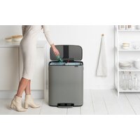 Система сортировки мусора Brabantia Bo Pedal Bin 2 x 30 л (минерально-серый) - Превью изображения №9 — Интернет-магазин Time-Shop
