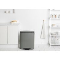 Система сортировки мусора Brabantia Bo Pedal Bin 2 x 30 л (минерально-серый) - Превью изображения №12 — Интернет-магазин Time-Shop