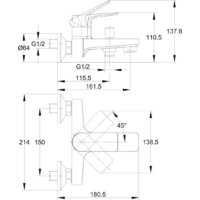Смеситель Cersanit Nature 64514 - Превью изображения №19 — Интернет-магазин Time-Shop