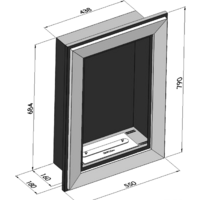 Биокамин SimpleFire Frame 550 (черный) - Превью изображения №6 — Интернет-магазин Time-Shop
