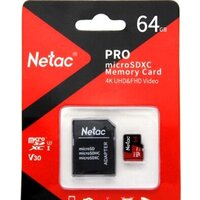 Карта памяти Netac P500 Extreme Pro 64GB NT02P500PRO-064G-R + адаптер - Превью изображения №2 — Интернет-магазин Time-Shop