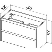  BelBagno Тумба под умывальник Kraft 39-800/390-2C-SO-BO (bianco opaco) - Превью изображения №3 — Интернет-магазин Time-Shop
