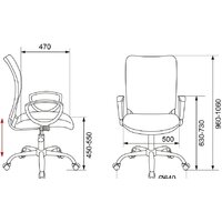 Офисное кресло Бюрократ CH-599AXSL/32G/TW-11 (черный/серый) - Превью изображения №5 — Интернет-магазин Time-Shop