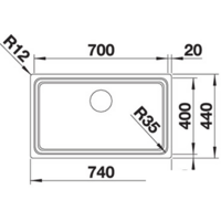 Кухонная мойка Blanco Etagon 700-U (зеркальная полировка) 524270 - Превью изображения №2 — Интернет-магазин Time-Shop