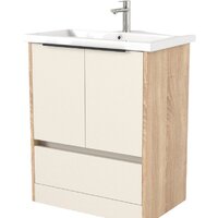 Дабер Тумба под умывальник 017 Cersanit Como 70 Т17.7С.0.18Ч (бежевый/дуб бардолино/ручка черная)