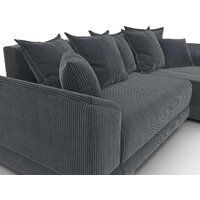 Угловой диван Лига диванов NordWood правый угол (велюр, Cilium Grafit, серый) - Превью изображения №7 — Интернет-магазин Time-Shop