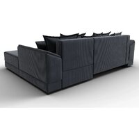 Угловой диван Лига диванов NordWood правый угол (велюр, Cilium Grafit, серый) - Превью изображения №5 — Интернет-магазин Time-Shop