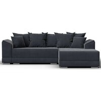 Угловой диван Лига диванов NordWood правый угол (велюр, Cilium Grafit, серый) - Превью изображения №2 — Интернет-магазин Time-Shop