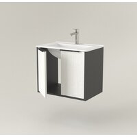  Дабер Тумба под умывальник 018 WeltWasser Deilbach 7517-60 Т18.6W.0.20Ч (белый древесный/серый/ручка черная) - Превью изображения №2 — Интернет-магазин Time-Shop