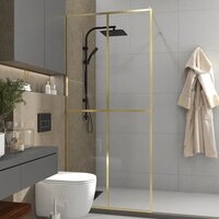 Душевая стенка Teymi Helmi 90x200 T00304 (прозрачное стекло/золото глянцевый) - Превью изображения №7 — Интернет-магазин Time-Shop