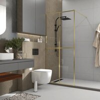 Душевая стенка Teymi Helmi 90x200 T00304 (прозрачное стекло/золото глянцевый) - Превью изображения №6 — Интернет-магазин Time-Shop