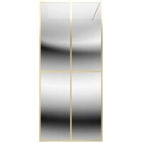 Душевая стенка Teymi Helmi 90x200 T00304 (прозрачное стекло/золото глянцевый) - Превью изображения №2 — Интернет-магазин Time-Shop