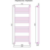 Полотенцесушитель Сунержа Богема+ 1200x500 00-0220-1250 - Превью изображения №3 — Интернет-магазин Time-Shop